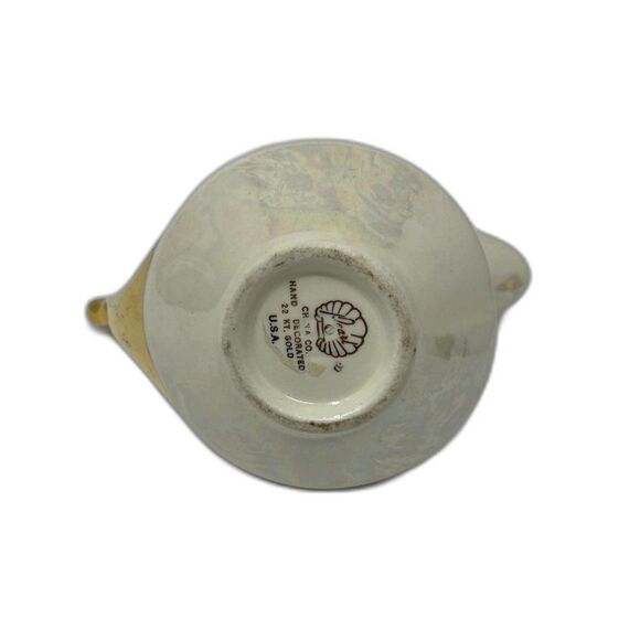 VTG Pearl China Co. Creamer/Sugar Set Hand Decorated 22KT Gold, USA - Picture 11 of 14